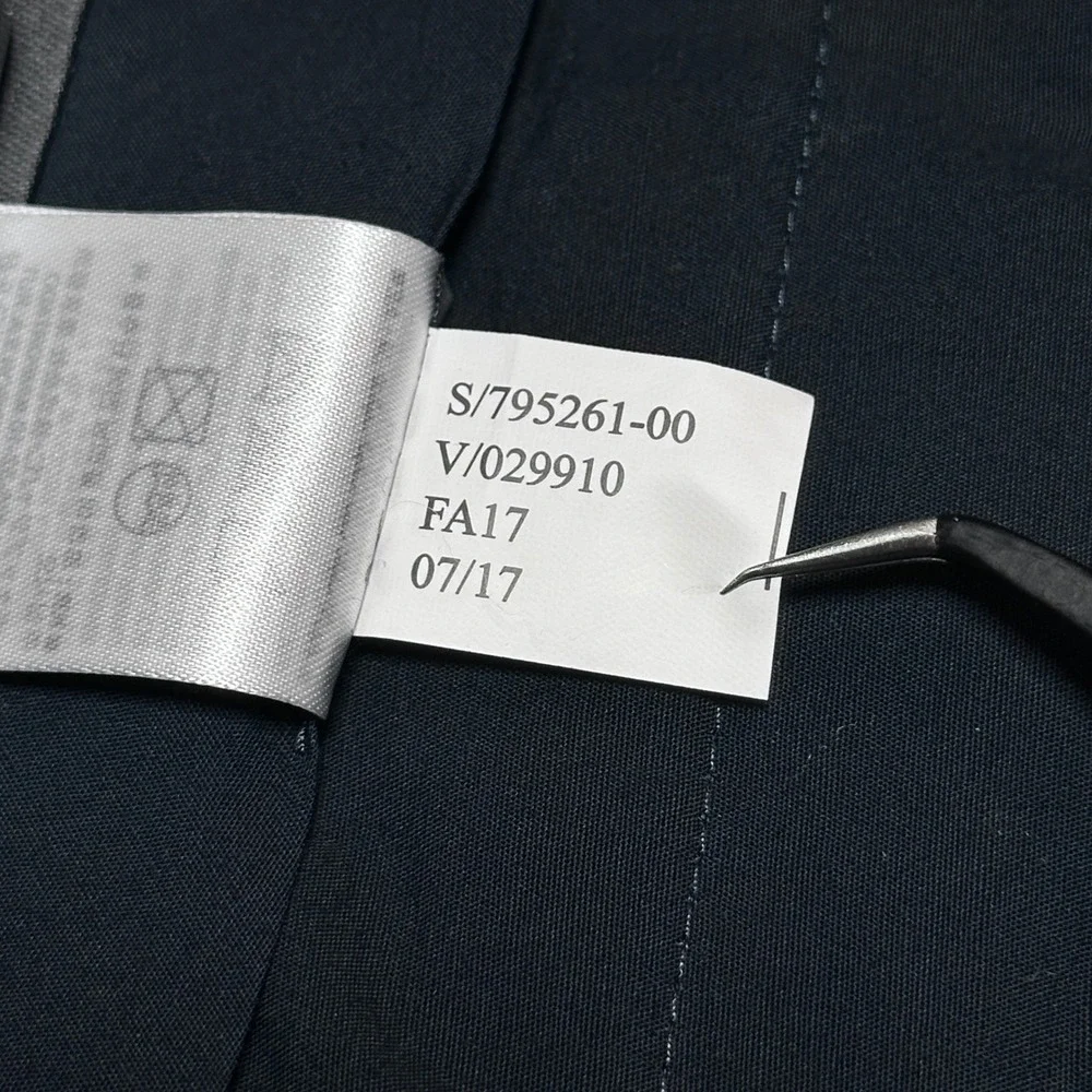 Banana Republic Dress Pants 36x32 Vitale Barberis‎ Canonico Wool Glen Plaid Navy